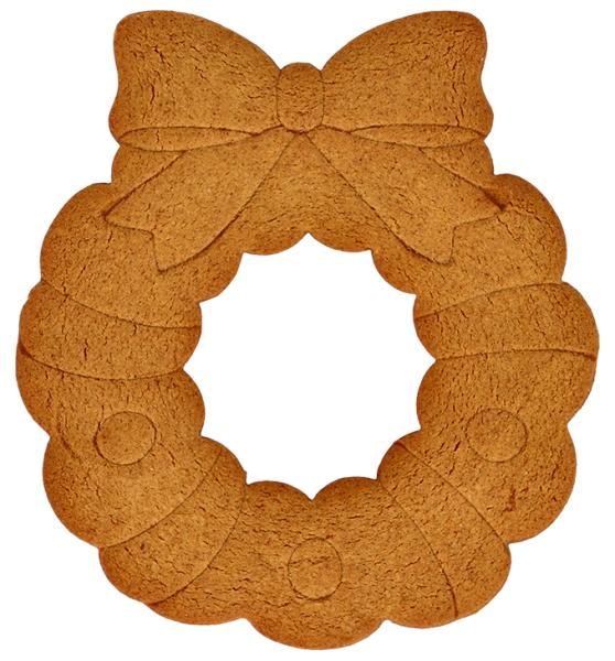 Ausstechform - Weihnachtskranz / Türkranz XXL,  18 cm mit Innenprägung - Edelstahl